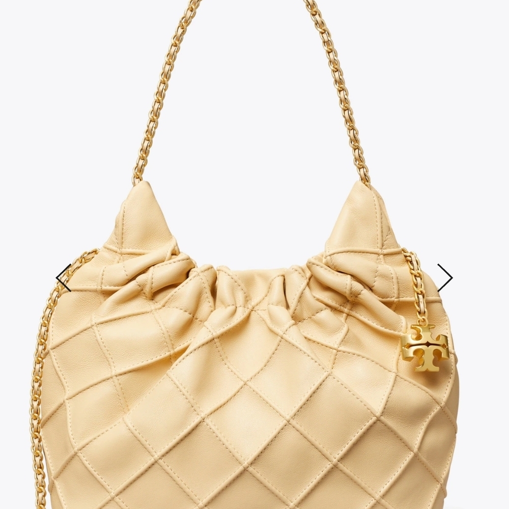 Tory Burch Quilted Tan Shoulder Bag